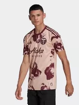 adidas Portland Timbers 22/23 Away Jersey, Pink/Red Size M Men