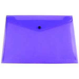Q-Connect Polypropylene Document Folder A4 Purple Pack of 12 KF03598