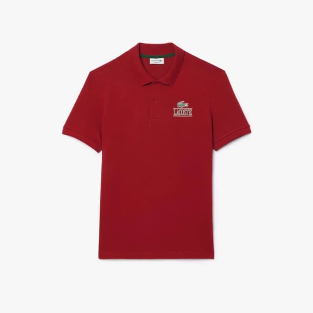 Lacoste Regular-Fit Stretch Mini Piqu Polo Shirt Red male 2XS