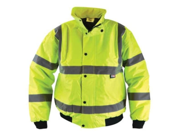 Scan Uc804 Hi-Vis Bomber Jacket Coat Yellow - Xxxl (56In) Scahvbjxxxl