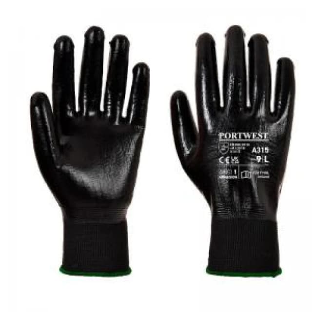 Portwest All Flex Nitrile Grip Gloves A315K8RXXL Colour: Black