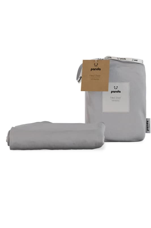 Panda London 100% Bamboo Bedding Fitted Sheet in Mid Grey Size: Emperor Mid Grey Unisex Emperor
