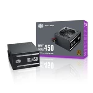 Cooler Master MWE 450W 120mm Silencio Fan 80 PLUS Bronze PSU UK Plug
