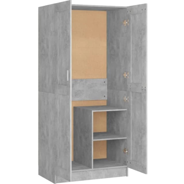 VIDAXL Wardrobe Concrete Grey 82.5x51.5x180cm Engineered Wood vidaXL 8720286587096