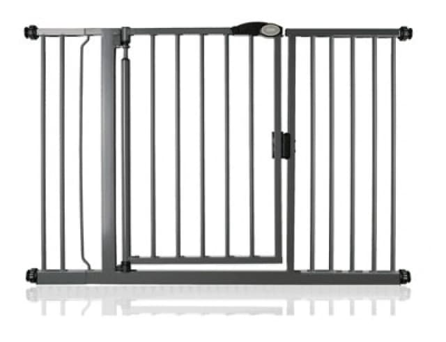 Bettacare Auto Close Pet Gate, 125.4Cm - 132.4Cm, Slate Grey, Pressure Fit Stair Gate For Dog & Puppy