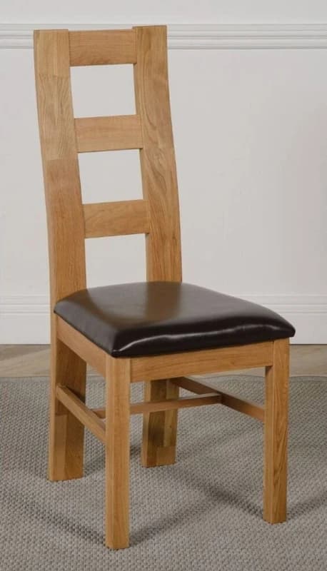 Thats Furniture Yale Solid Oak Dining Chairs for Dining Room or Kitchen in Brown Brown Unisex
