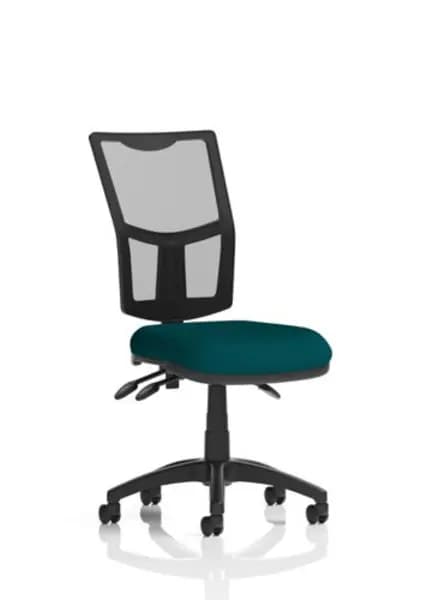 Eclipse Eclipse Plus III Lever Task Operator Chair Mesh Back With Bespoke Colour Seat In Maringa Teal KCUP1650