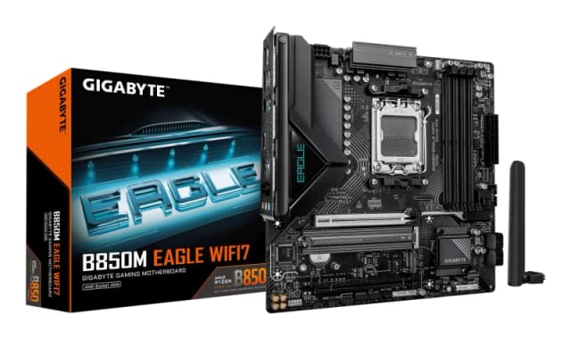 Gigabyte B850M EAGLE WIFI7 Motherboard - AMD Ryzen 9000 Series CPUs. 8