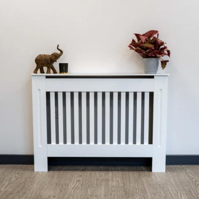 Jack Stonehouse White Vertical Slat Mdf Radiator Cover - Medium 112Cm (W) X 81.5Cm (H) X 19Cm (D)