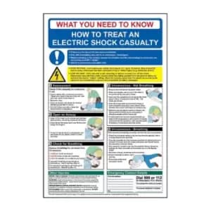 Safety Poster - Electric Shock - RPVC (400 x 600mm)