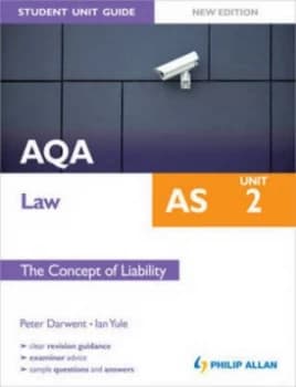 Aqa As Law. Unit 2 the Concept of Liability by Ian Yule Paperback