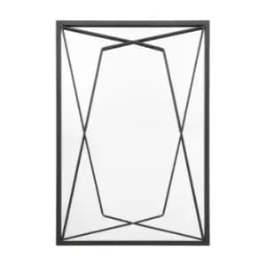 Gallery Interiors Scott Wall Mirror in Black 65x95cm