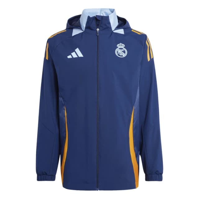 adidas Mens adidas Real Madrid All-Weather Jacket 24/25 Tenabl/Creo/Blu male M