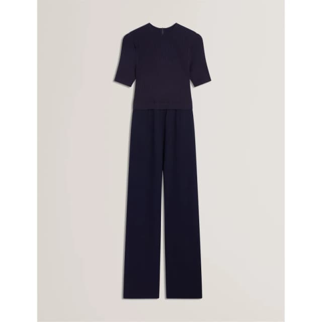 Ted Baker Womens Knit Top Jumpsuit Navy female 8 (XS)
