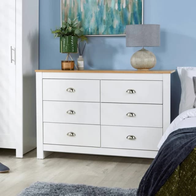Home Source Camden 6 Drawer Chest White