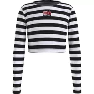 Tommy Hilfiger Junior Striped Cropped T-Shirt - Black