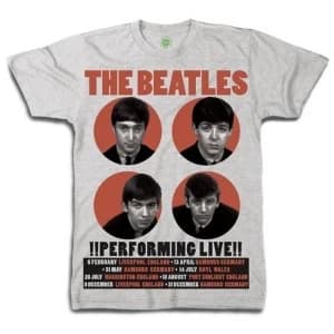 The Beatles - 1962 Performing Live Unisex Small T-Shirt - Grey