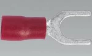 Genuine SEALEY RT14 Easy-Entry Fork Terminal Ø5.3mm (2BA) Red Pack of 100