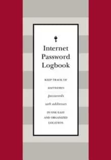 Internet Password Logbook (Red Leatherette) : Keep track of usernames, passwords, web addresses in one easy and organized location