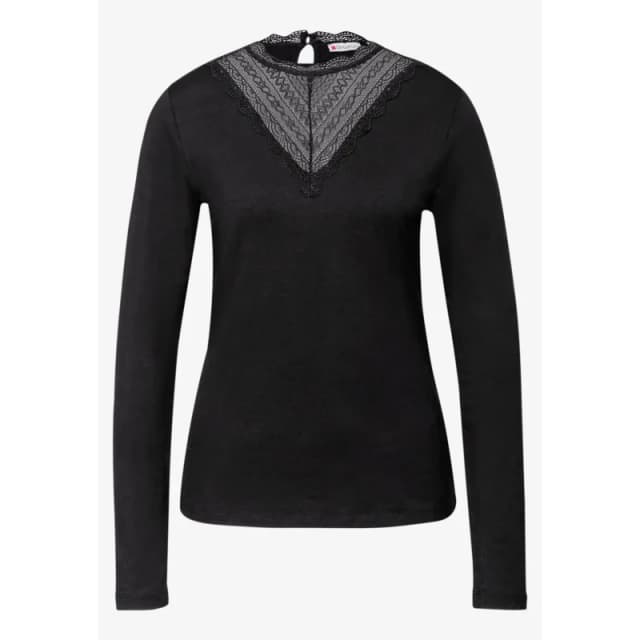 cecil Woman's shirt Cecil Lace Insert Noir Female 36