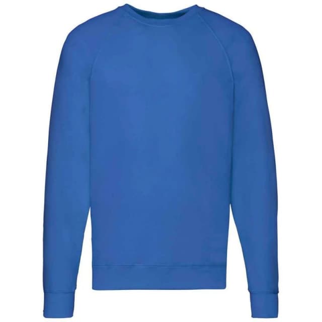 Fruit Of The Loom Fruit of the Loom Men Lightweight Raglan Sweatshirt in Blue Size: Small Blue S Male 5063425937950