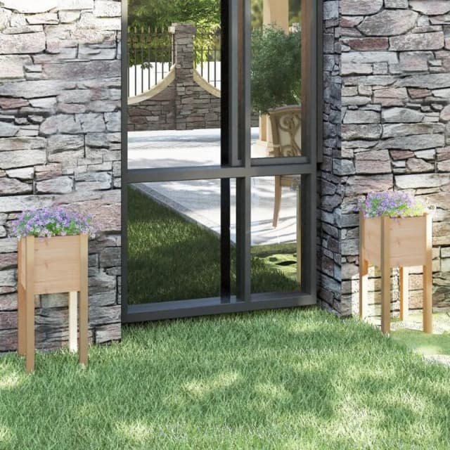 VIDAXL Garden Planters 2 pcs 31x31x70cm Solid Pinewood Vidaxl 8720286815113