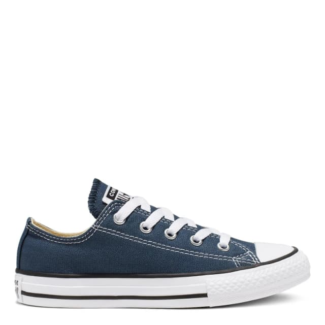 (12.5) Converse C. Taylor All Star Youth OX 3J237C Kids Navy Blue plimsolls