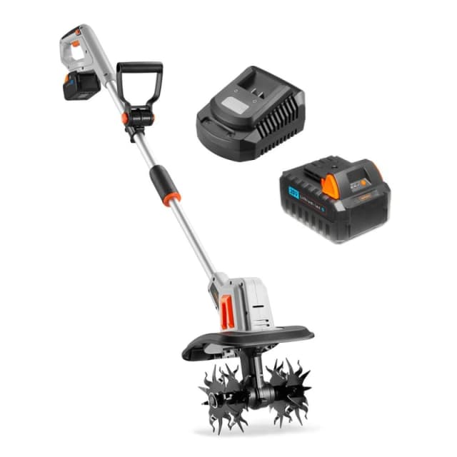 Vonhaus Tiller Cordess, Electric Garden Soil Cultivator/rotavator, 20V Battery, Charger, 16Cm Tilling Depth, 20Cm Working Width
