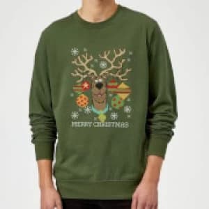 Scooby Doo Christmas Sweatshirt - Forest Green - L