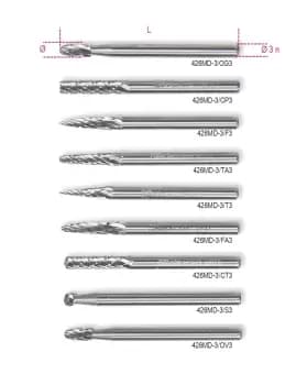 Beta Tools 426MD-3/TA3 Mini Rotary Cutter (Hard Metal) 004260335