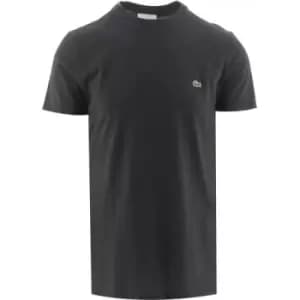 Lacoste Lightning Chine Grey Crew Neck Pima Cotton Jersey T-Shirt
