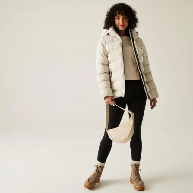 Womens Puffer jacket Regatta Altoro Thermal Beige Female 36