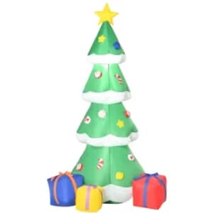 HOMCOM Xmas Decor in Yard Inflatable Christmas Tree with 3 Built-in LED Lights (2.1m Tall)