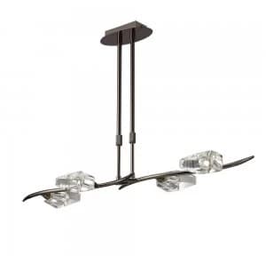 Telescopic 4 Light G9 Bar, Black Chrome