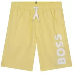 Boss Junior Logo Swim Shorts - Yellow