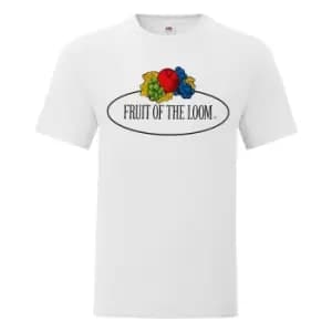 Fruit of the Loom Mens Vintage Big Logo T-Shirt (XXL) (White)