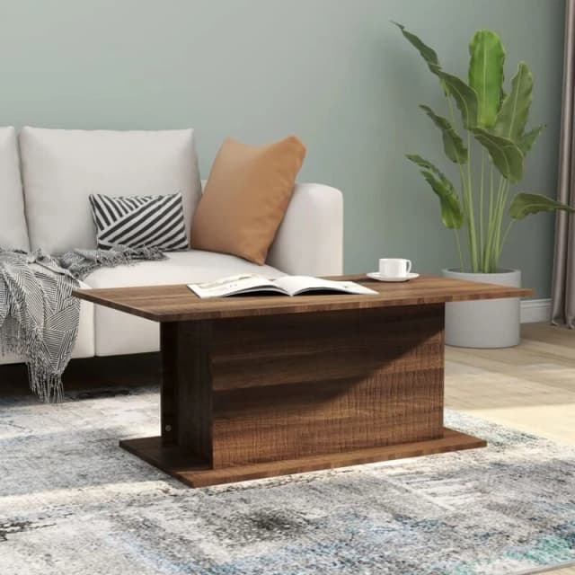 VIDAXL Coffee Table Brown Oak 102x55.5x40cm Engineered Wood vidaXL 8720286837788