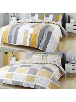 Catherine Lansfield Catherine Lansfield Geo Blocks Twin Pack Duvet Set - Db
