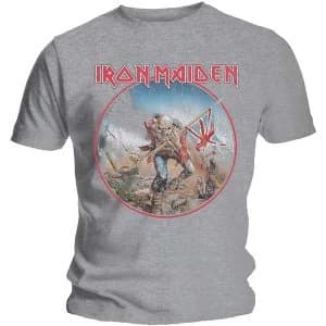 Iron Maiden - Trooper Vintage Circle Unisex Medium T-Shirt - Grey