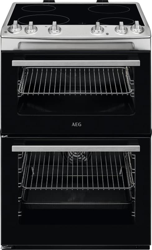 AEG CCX6501ACM 60cm Electric Cooker with Ceramic Hob - Stainless Steel - A Rated
