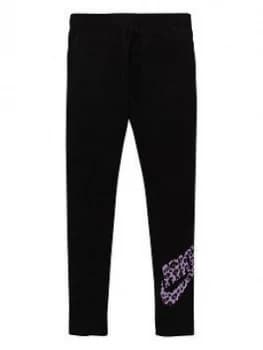 Nike Girls Nsw Legging Favorite Print Pack - Black/Purple