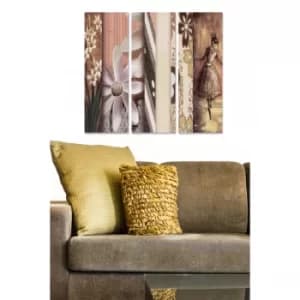 MDF639486076 Multicolor Decorative MDF Painting (3 Pieces)