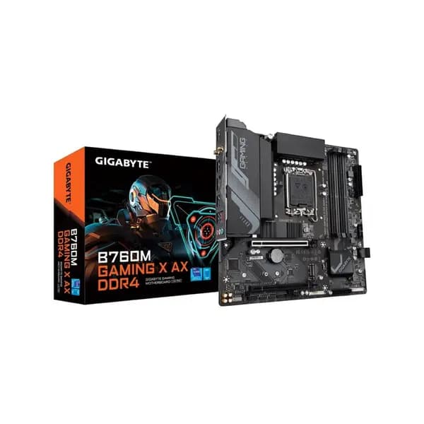 Gigabyte Gigabyte B760M Gaming X AX Motherboard - Supports Intel Core 14th Gen CPUs 8+1+1 Phases Digital VRM up to 7600MHz DDR5 (OC) 2xPCIe 4.0 M.2 Wi