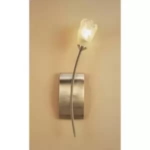 Pietra wall light with 1-light switch G9, antique brass
