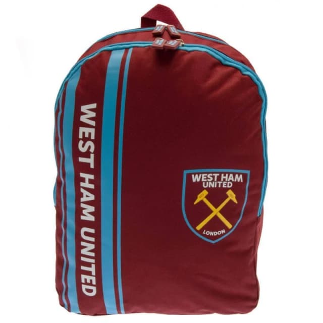 West Ham United FC Mens Stripe Backpack in Light Red Light Red Male One Size