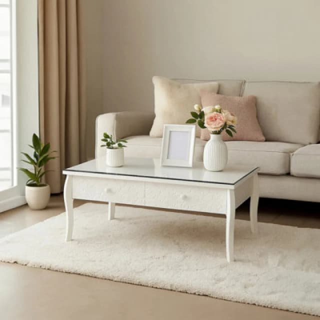 Premier Housewares Chamonix Coffee Table White