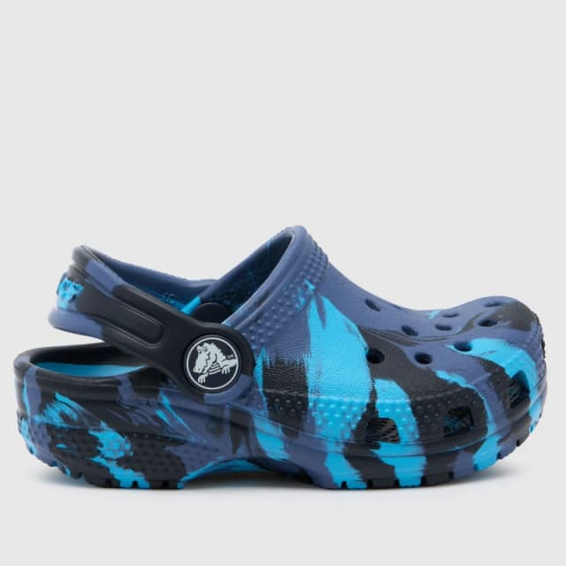 Crocs Kids Classic Toddler Clogs Marbled Navy Multi, 5infant