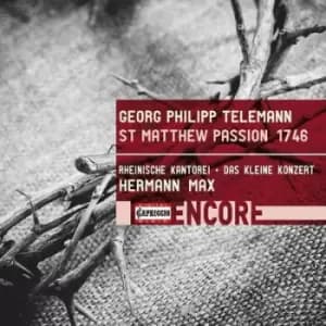 Georg Philipp Telemann St Matthew Passion 1746 by Georg Philipp Telemann CD Album