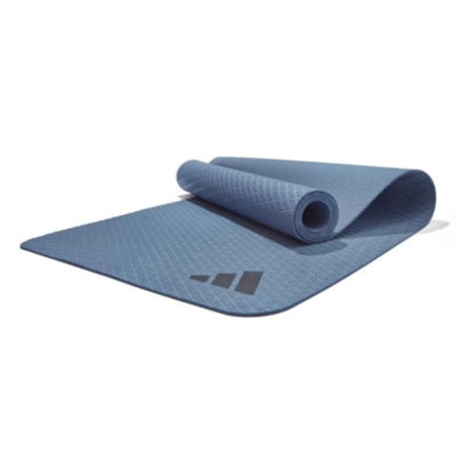 Sublime Market Connect Yoga Mat - Adidas - Preloved Ink - 4mm - Grippy Surface - Lightweight and Rollable blue blue