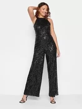 Long Tall Sally Long Tall Sally Halter Neck Sequin Jumpsuit